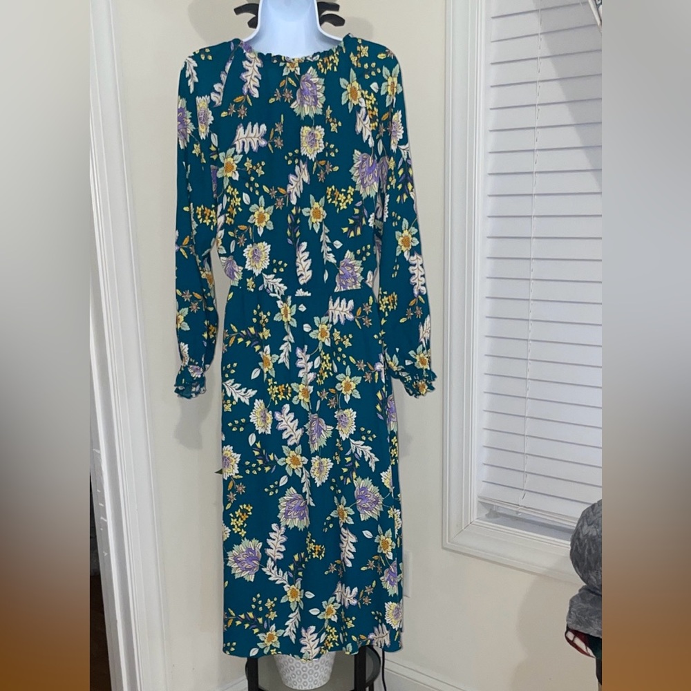 Chaps Floral Long Sleeve Dress, Women’s M - Picture 3 of 4